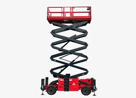 Het ingenieuze zelfnivellerende mechanisme van ruw terreinschaarliften Het ingenieuze zelfnivellerende mechanisme van ruw terreinschaarliften