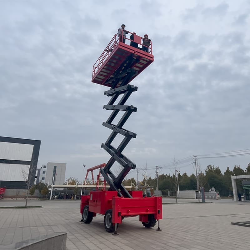 Elevador de tesoura de terreno grosseiro