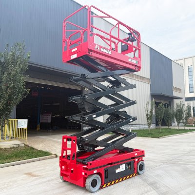 Elektrowniczy Podnośnik Nożycowy HS1012E o wysokości 9,8 metra i ładowności 320 KG